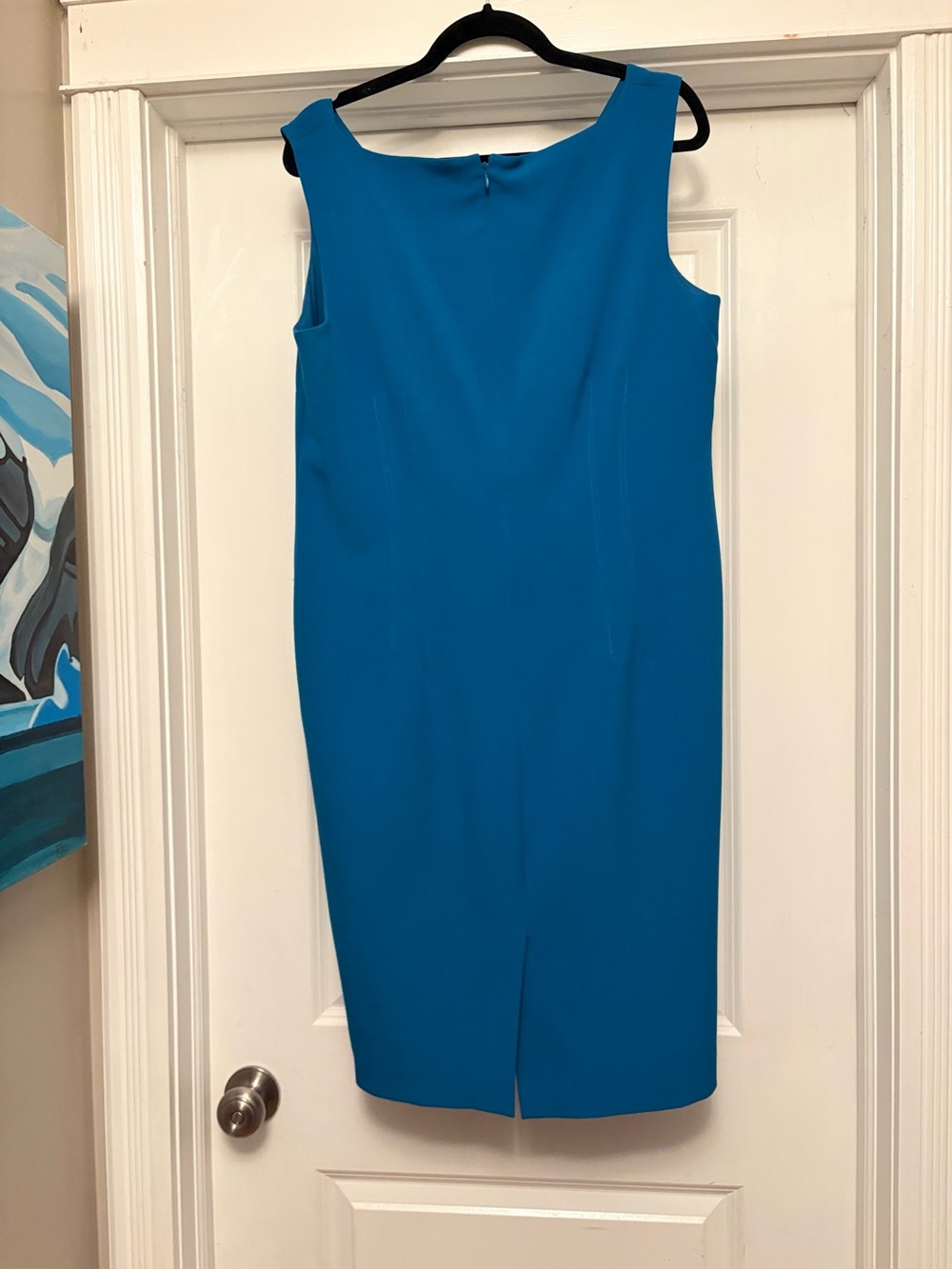 Jones Studio Sleeveless Sheath Dress in Vibrant Teal